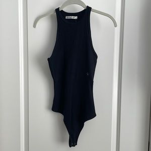 NWT Abercrombie & Fitch Racerback Black Bodysuit Size Small